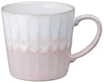 Denby - Reactive Pink Mug Set of 2-400ml Capacity - Dishwasher & Microwave Safe - Hot Drink, Coffee & Tea Mugs - Handcrafted Ceramic Stoneware Mugs with Glaze Effect - Chip, Crack Resistant Cups