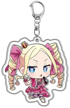 Re ZERO Starting Life in Another World Schlüsselanhänger Emilia Cosplay Niedliche Figur Unisex Anhänger Rem Ram Schlüsselanhänger Beatrice Schmuck Zubehör Subaru Natsuki Schlüsselanhänger
