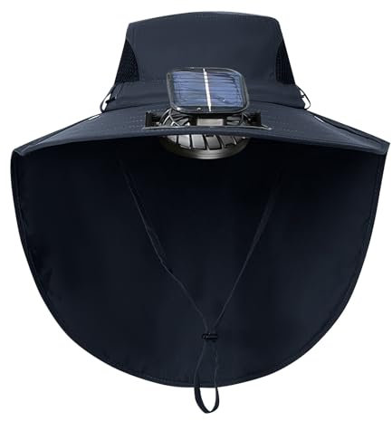 ofeirhz Outdoor Kinder Sonnenhut Mädchen Fan Hut Großer Wind Verstellbarer Sonnenhut Großer Rand Großer Umhang Kinder Plüsch Tierhüte (Schwarz, Einheitsgröße), Schwarz , Einheitsgröße