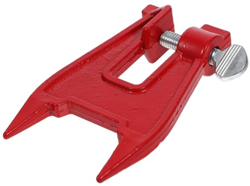 WEKADRIN Kettensägen Schärfhalter aus Legierungsstahl für Motorsägenkette Tragbarer Stumpfschraubstock für Sicheres Schärfen und Wartung Unterwegs Rotes Zubehör zur Verlängerung