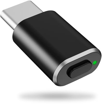 AXFEE Mouse Jiggler, Undetectable Type-C Mouse Wiggler with 3 Jiggler Modes, USB-C Mouse Mover Jiggler with Switch Button, Suitable for Keep Laptop/Computer Awake, Driver-Free (Black)