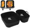 Silicone Air Fryer Liners for Philips Dual Basket Air Fryer 3000 Series 6L/3L, Reusable Air Fryer Silicone Liner Air Fryer Accessories for Philips Dual Basket Airfryer NA 350/00