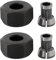 ECSiNG 2 set di 1/4 di pollice fresatrice router trapano bit dado morsetto adattatore mandrino kit per intaglio lavorazione del legno intaglio macchina