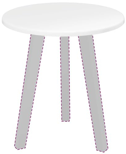 vidaXL Table Top High gloss white 40 x 40 x 1.5 cm Engineered Wood, A Stylish, Round Garden Table Top for Outdoor Dining, Modern Terrace Furniture, Durable Engineered Wood Design Surface