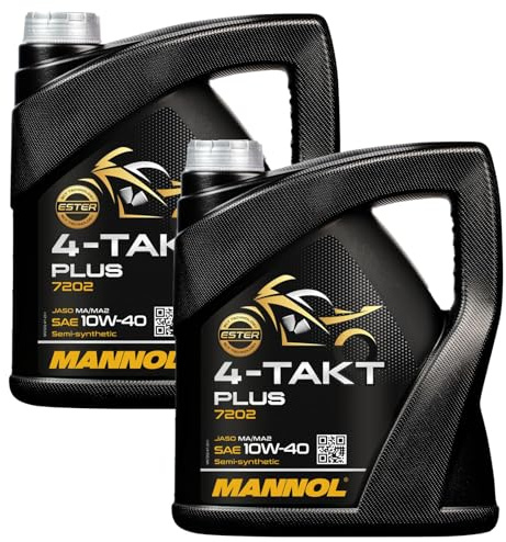 2x 4L Mannol 4-Takt Plus 10W-40 Motoröl passend für Jaso MA/MA2 API SL