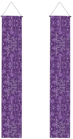 Banner mit floralem Efeu-Druck, Polyester-Banner, für drinnen und draußen, einfach aufzuhängen, wiederverwendbar