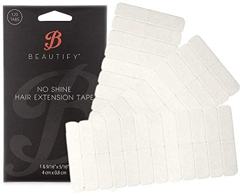 Walker Tape Beautify No Shine Adhesive Strips 120 Tabs 4 cm x 0.8 cm Tapes Tape Double-Sided Tape On Extensions Wefts Hairpieces Toupees