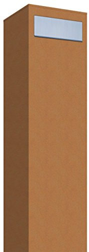 Standbriefkasten, Design Briefkasten Monolith Rost/Edelstahl - Bravios