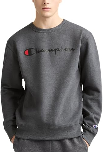 Champion Sweat-Shirt Powerblend Fleece Crew pour Homme, Logo Sweater Homme