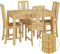Erst-Holz Vollholz-Essgruppe mit Tisch und 4 Stühle Kiefer Massivholz Natur 90.70-51 B-Set 22