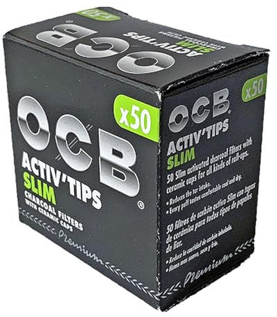 OCB 150 x Activ Tips Slim Aktivkohlefilter 7mm 3x50er Filtertips