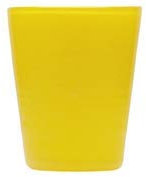 Memento Lot de 6 verres en verre poulieux sans pied jaune solid.