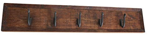Pomax Vintage Wandgarderobe Garderobenhaken Altholz mit 5 Haken - Maße: 80x3x13cm (LxDxH)