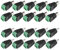 Senven® Kit de 20 Piezas RCA Profesional - 10 Pares de Conectores RCA Hembra y Macho a Audio/Terminal AV Con Tornillo Adaptador CCTV - Negro Con Verde
