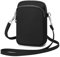 Wind Took Handy Schultertasche Kleine Damen Umhängetasche Handytasche Brieftasche Kartentasche Crossbody Bag Mini Sack, Schwarz(für 5.8 IN Handy), L/W/H:11x5x17 cm