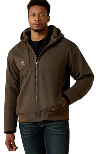 ARIAT Men's Rebar Dura Canvas Zip-Front Work Jacket Loden Large