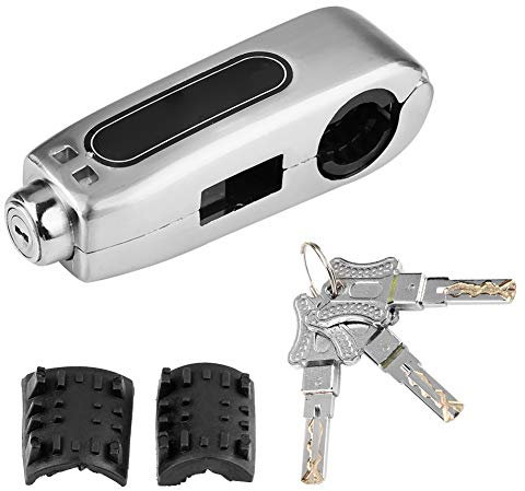 Motorcycle Brake Lever Lock Motorcycle Handlebar Brake Lever Lock Motorcycle Handlebar Security Lock Universal Motorcycle Handlebar Brake Lever Lock Throttle Grip Anti Theft Security Lock(Silver)