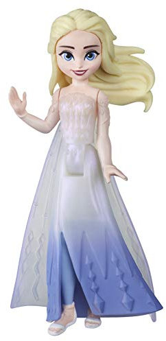Disney Frozen Queen Elsa Kleine Puppe mit abnehmbarem Umhang, inspiriert vom Film Frozen 2, Spielzeug für Kinder ab 3 Jahren