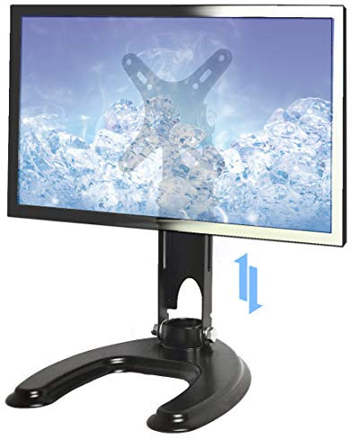 Portable folding monitor stand flat panel fixed mount suitable for 10-27 inch screen, LED LCD computer monitor stand mount,height adjustable telescopic rod 8-10 inch, VESA 75x75,100x100mm