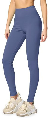 Merry Style Leggings Damen Baumwolle für das ganze Jahr Bequeme Leggings Blickdicht Damen Ideal für Yoga Sport Gym und Freizeit MS10-198 (Jeans,XL)