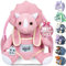 Naturally KIDS Triceratops Rucksack Kinder m Spielzeug ab 2 Jahre, Rucksack Kindergarten Mädchen, Geschenk Mädchen 3 Jahre, Rosa Dino Spielzeug
