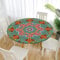 FANSU Runde Tischdecke Garten Abwaschbar, 3D Motiv Serie Polyester Fleckschutz Tischdecken Größe wählbar für Gartentisch, Outdoor in Kiche, Haushalt & Wohnen (Ethnischer Stil,150cm)