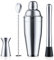 Blue River Water 24oz Cocktail Shaker Set - Martini Shaker with Built-in Strainer, Muddler, Jigger, Mixing Spoon, Recipe Book