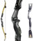 SHARROW Recurvebogen Set Erwachsene 30-65Lbs ILF Bogen Riser Wettbewerbsbogen BogenschießEn Set Jagdbogen Recurve Bogen Links Rechtshänder (Holzfarbe-Rechtshänder, 60Zoll-40LBS)