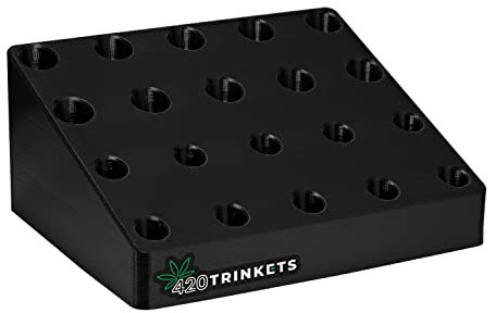 Slide Stand - Store 20 Bowls - 14mm 18mm 10mm (Black, Half 14mm Half 18mm)