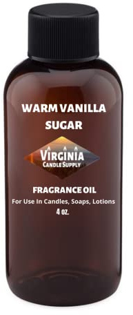 Warm Vanilla Sugar Fragrance Oil (4 oz Bottle) for Candle Making, Soap Making, Tart Making, Room Sprays, Lotions, Car Fresheners, Slime, Bath Bombs, Warmers…