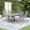 Yolola Gartenmöbel Set Holz 4 Personen Gartentisch Mit Stühlen Set Garten Sitzgruppe Set Gartentisch Sitzgarnitur Gartenmöbel Set Balkonmöbel Esstisch Stühle Terassenmöbel Type-2 Massivholz Akazie