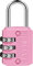 SISAV Cadenas à Combinaison à 3 Chiffres, Cadenas de Gym, Adapté aux Casiers d'École, aux Boîtes à Outils, aux Sacs à Dos de Voyage, avec Loquet (Rose, 1 Pièce)