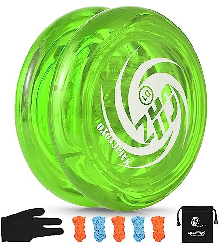 Lixada Responsive Professionelles Yoyo,Kristall Jo-Jo für Kinder und Anfänger, Yo-Yo-Ball mit 5 Ersatzschnüren, Handschuh,Aufbewahrungstasche