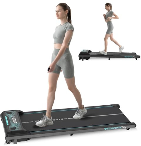 CITYSPORTS Tapis de Course électrique, 440W Tapis de Marche avec télécommande, Bluetooth et de LED, Vitesse réglable, Parfait pour Une Utilisation à Domicile ou au Bureau (Green)