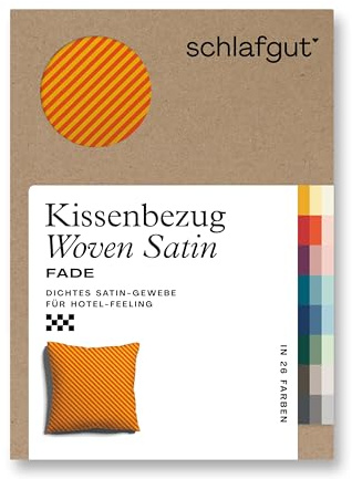 schlafgut Woven Fade Satin Kissenbezug 80x80 cm Purple Fade gestreift in Premium Hotelqualität, Kopfkissenbezug einzeln mit 100% weicher Baumwolle