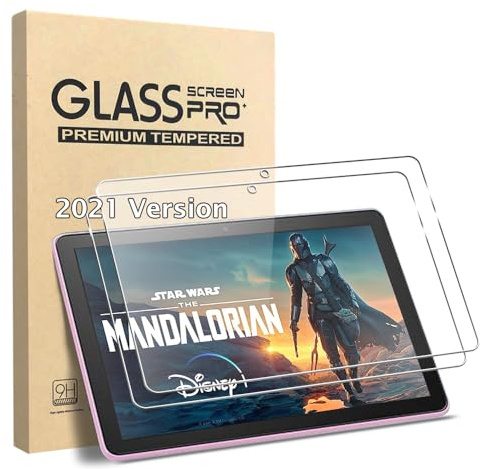 KLWAINM [2 Pack] 10 2021(Not fit 2023 Version) Tablet Tempered Glass Screen Protector with 2.5D 9H HD Anti Scratch Transparent Clear Bubble Free Protective Film