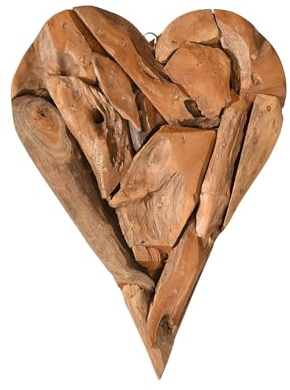Vakarua Heart Herz Wanddeko Holz Bild Liebe Love Holzdeko Abstrakt Wandbehang Dekoration Klein