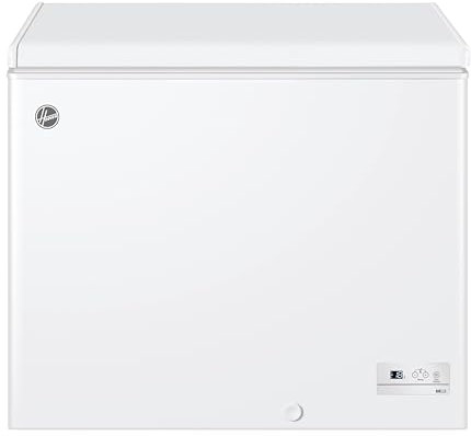 Hoover Freestanding Chest Freezer, 196L Capacity, E Class, Super Freezing Function, Suitable for Outbuildings and Garages, Integrated Handle, White, 91.5x55.5x84.5 cm - HHCH 200 ELK