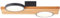 Brilliant Lampe Cheesy LED Deckenleuchte 40x25cm matt schwarz/holz braun 14 W LED integriert