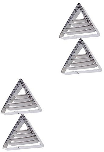 Zerodeko 20 Pcs Triangle Cookie Cutters Bread Sandwich Soap Bar Holder Mini Candy Dessert Baking Stencils for Kids Candy for Kids Korean Stone Pot DIY Cookie Fondant Biscuit Chocolate Child