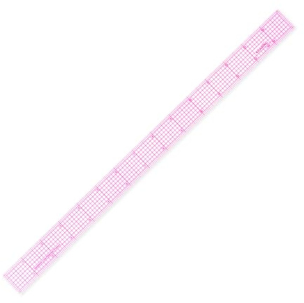 KEARING 1x15 Clear Sewing Graph Ruler - PVC Plastic Pattern Grading Ruler | Flexible 1.2mm clear plastic 15 grid ruler for fashion design. Sandwich line markings never rub off for sewing