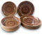 Set da Tavola in Melamina TERRACOTTA 12 pezzi Servizio Piatti Fondi e Piani per da 6 persone Infrangibile Lavabile in Lavastoviglie Plastica rigida Disponibile in 3 Colori (12, Marrone - Tortora)