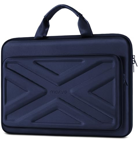MOSISO 13.3 inch Laptop Hard Case,Waterproof Shockproof Bag, Navy Blue