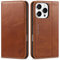 SHIELDON Hülle für iPhone 16 Pro, Handyhülle TPU [Echtleder] [Kartenfach] [Standfunktion] [RFID Blocker] Stoßfest Magnet Schutzhülle Lederhülle Kompatibel mit iPhone 16 Pro 6,3 - Retro Braun