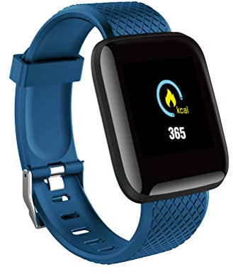 D13 Smart Watch Texture, Cardiofrequenzimetro, Contapassi, con Schermo a Colori, Presa USB per Braccialetto Fitness, Gestione della Frequenza Cardiaca 24 Ore su 24 (BLUE)