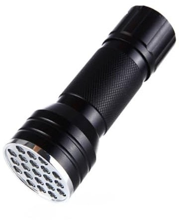 LEPREM LED UV Taschenlampe Ultraviolett Mini 395 nm UV Schwarzlicht Haustier Urin Flecken Detektor Jagd - Aushärtungslampe(21 lamp Beads)