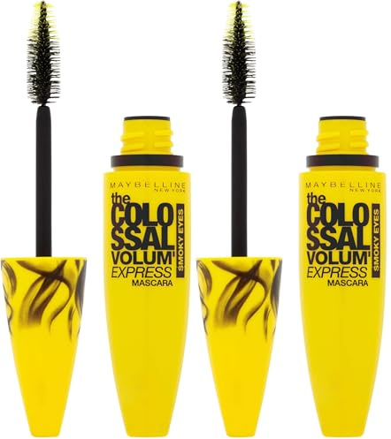 Maybelline Colossal Volum' Express Mascara Smoky Eyes Black 10.7ml (Lot de 2)