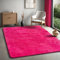 the carpet Soft Shaggy Flauschiger Hochflor Teppich, Wohnzimmer, Kinderzimmer, Anti-Rutsch Unterseite, kuschelig weich und super Soft, Pink, 120 cm Rund
