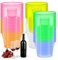 100 Stück Bomb Shotglas aus Kunststoff, 100ml Jäger bomb Schnapsgläser mit Schnapsglas-Einsatz, Bomb Shot Becher, Transparente Kunststoffbecher Einweg-Schnapsgläser für alle Veranstaltungen (Bunt)