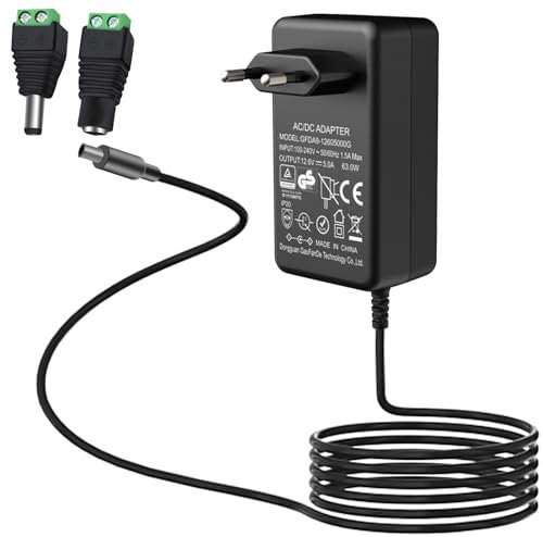 GOMETY 24V Netzteil 2A Steckernetzteil, 100~240V AC to DC 24V 2A 48W 1A Adapter mit 5,5X 2,1mm Weiblich DC Transformator Netzadapter nur für Unter 24Vdc 2000mA COB LED Streifen Massagepistole Router